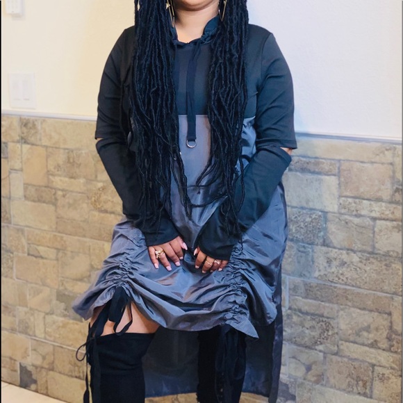 NWT STRING UP BLACK DRESS - Picture 3 of 6